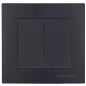 Intrerupator dublu negru montaj incastrat Rita Mutlusan