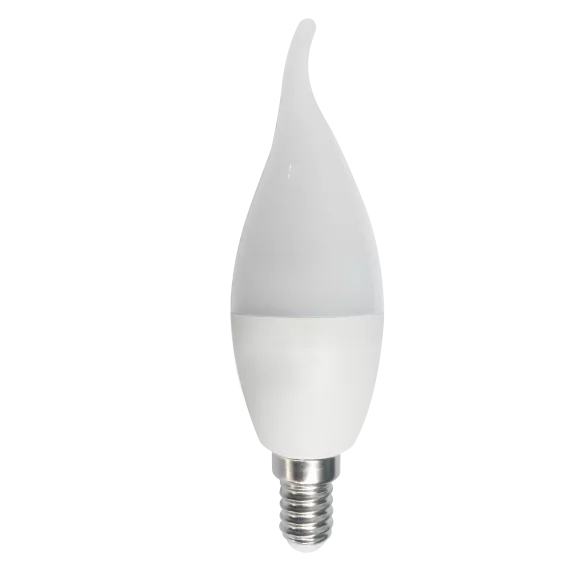 Bec Led Lumanare Flama E14, model C35, 7W= 60W, lumina calda