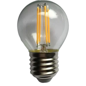Bec Filament Sferic E27, 4W=45W, 3000K, lumina calda