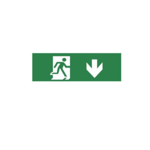 Autocolant lampa exit sageata jos 550x550 1.jpg